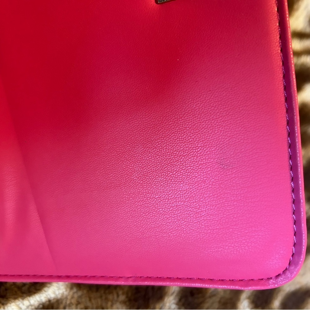 Hot Pink Badgley Mischka Quilted Crossbody Bag - Picture 10 of 14